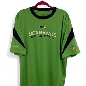 Reebok Seattle Seahawks Green NFL T Shirt Size Large